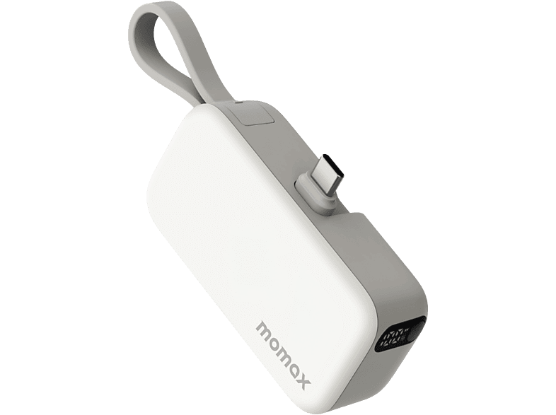 MOMAX IP130W Power Mini 5000mAh Dahili katlanabilir USB Taşınabilir Şarj Cihazı Beyaz