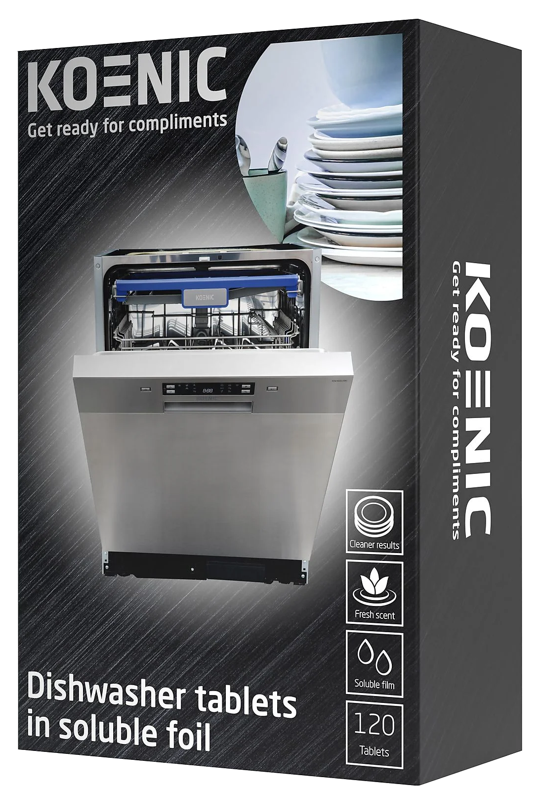 KOENIC KDAT120INT Mega Pack Mosogatógép tabletta, 120 db, 18 g, oldható, színes doboz