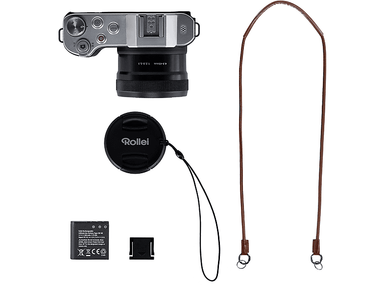Rollei Powerflex 10x Retro Digitalkamera, Schwarz/Silber — Foto 3 von 5