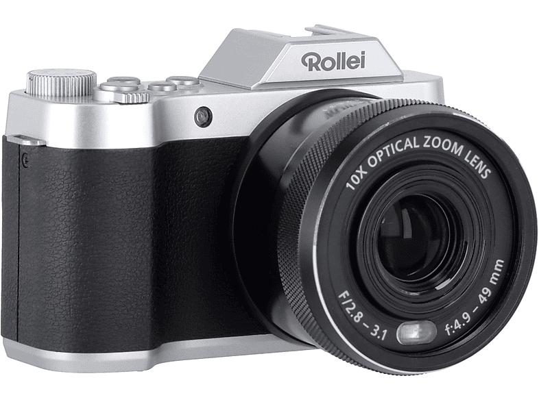 Rollei Powerflex 10x Retro Digitalkamera, Schwarz/Silber — Foto 5 von 5