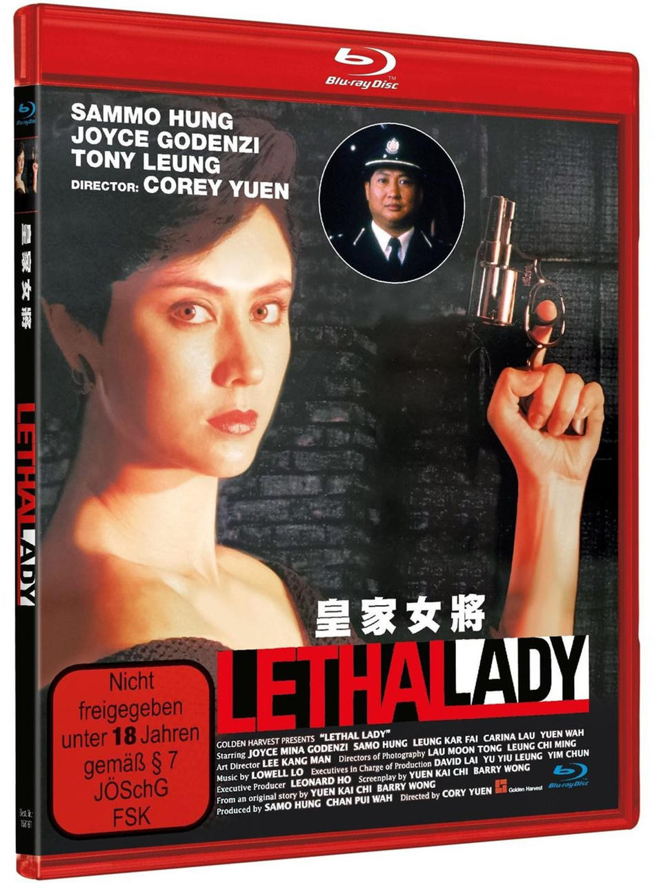 Ein Blu-ray-Case von Lethal Lady. Auf dem Cover ist eine Frau, die eine Pistole hält.