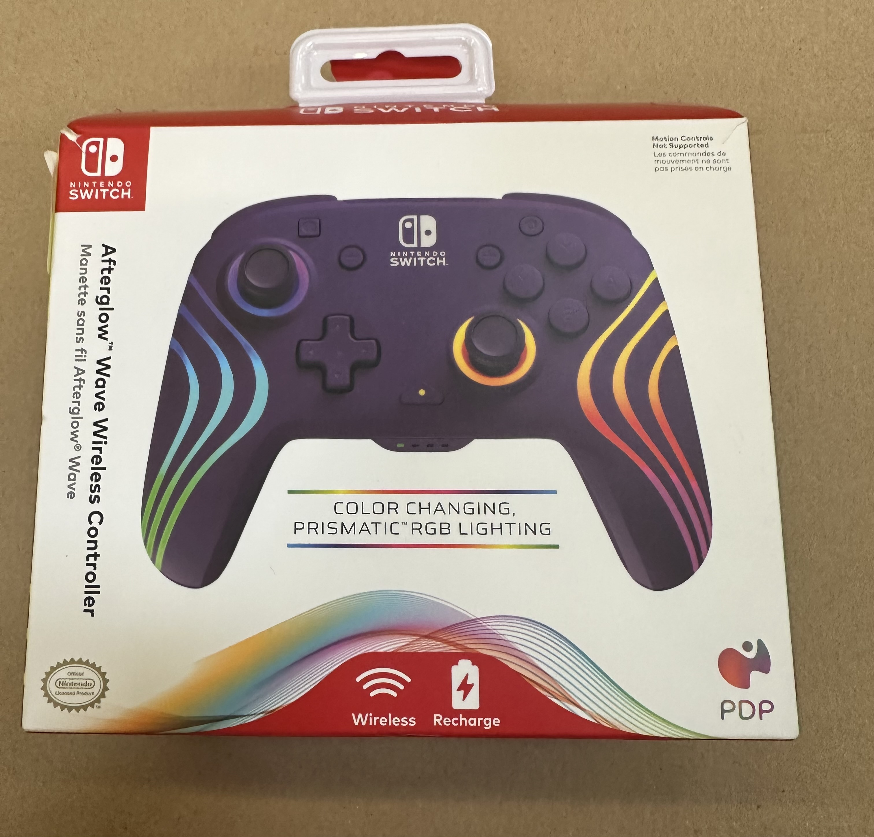  OUTLET - Kontroler bezprzewodowy PDP Afterglow Wave Fioletowy 500-238-PR do Nintendo Switch Fioletowy