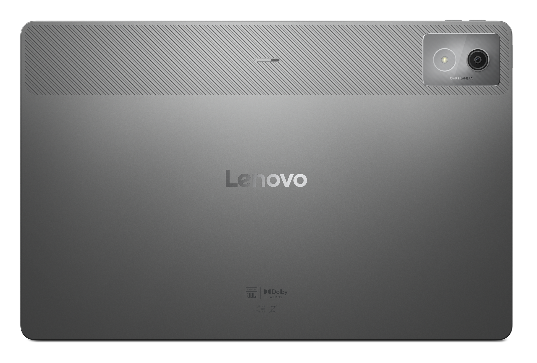 Tył tabletu z logo Lenovo, aparat z lampą błyskową.