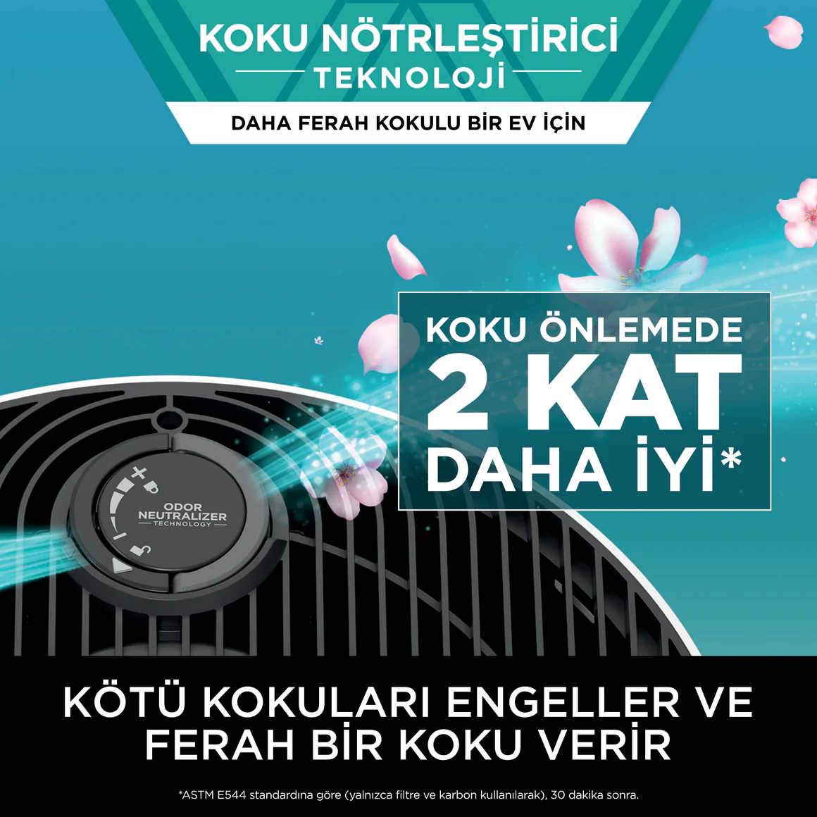 Türkçe metinli hava temizleyici reklamı.