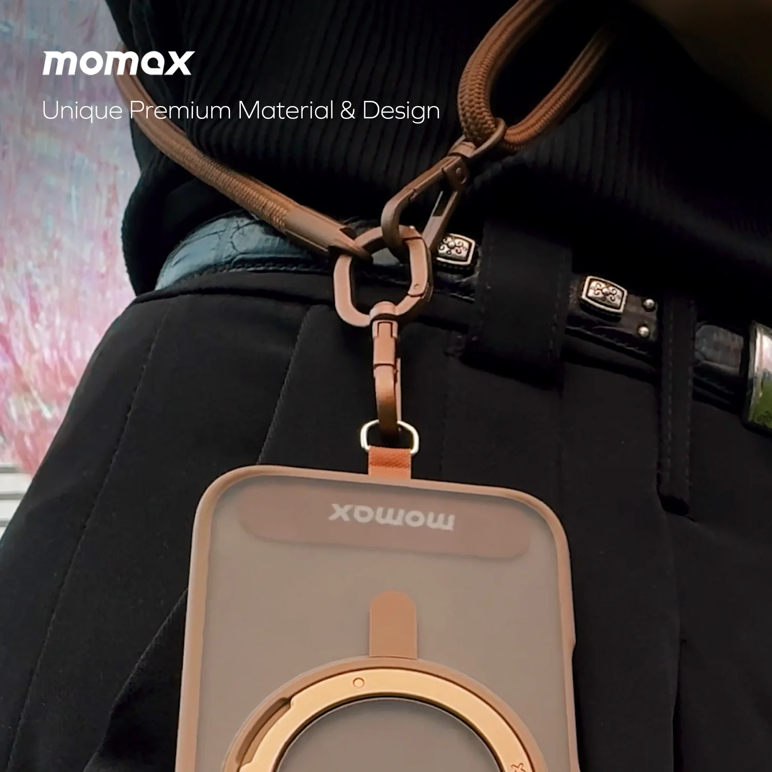 MOMAX SR39L2 Kordonlu Çapraz Askılı Telefon Askısı Gold Fiyat