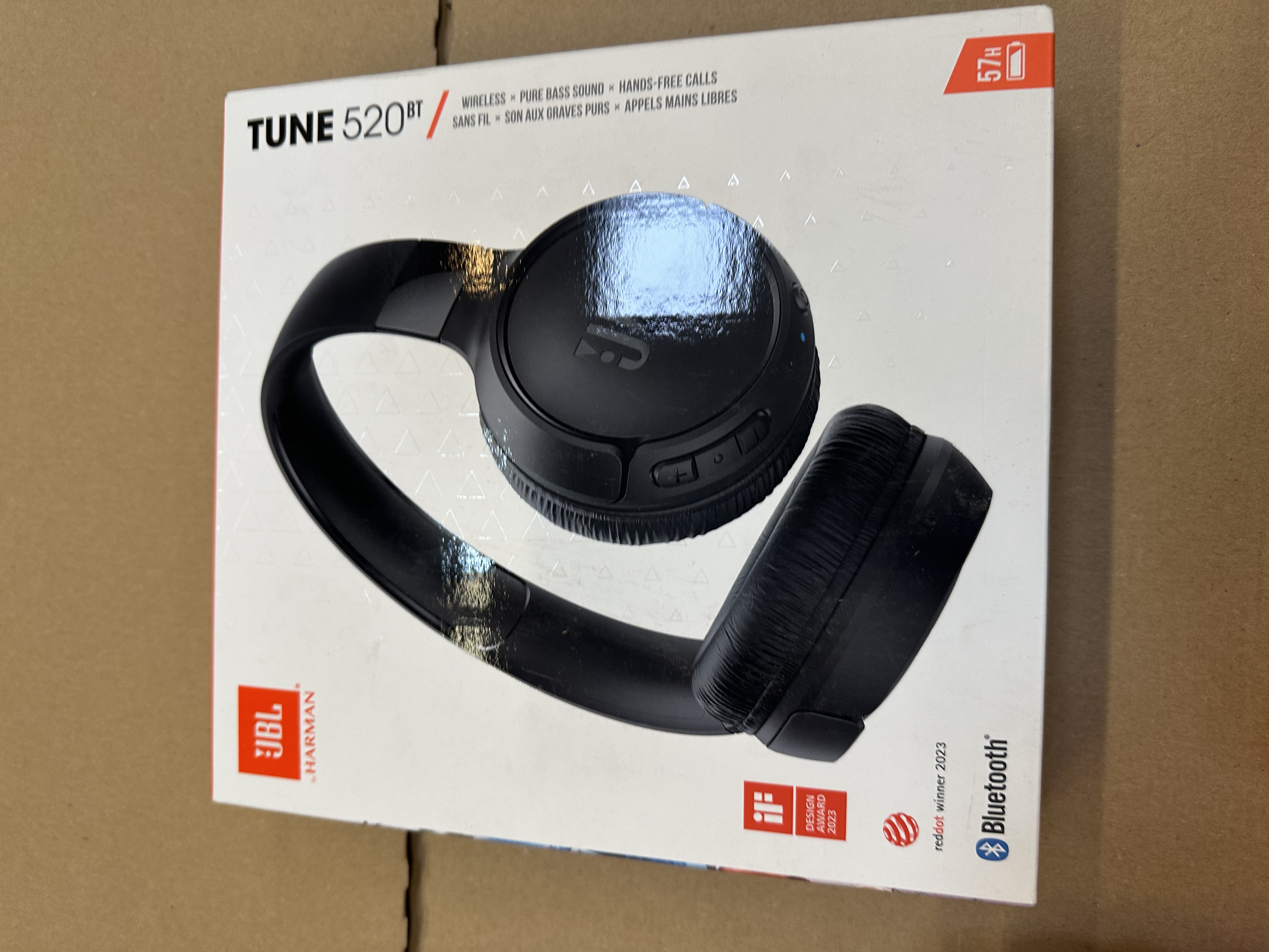  OUTLET - Słuchawki bezprzewodowe JBL Tune 520BT Czarny Czarny