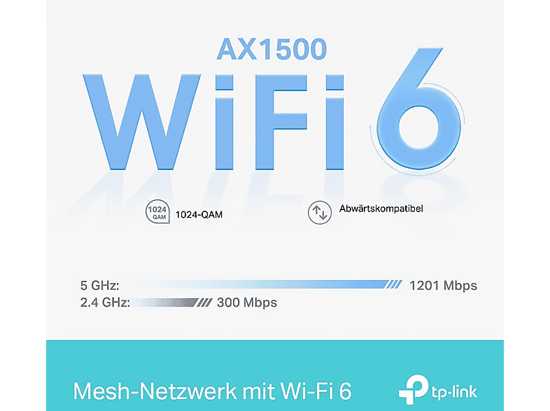 TP-LINK Deco X1500 (3er-Pack) Mesh-WLAN Router
