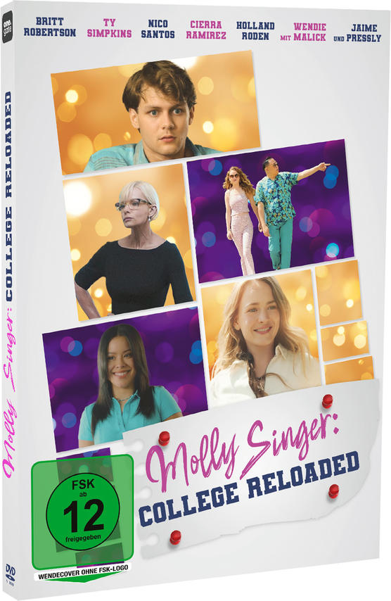 DVD-Cover, Filmtitel 'Molly Singer: College Reloaded', mit Fotos der Besetzung.