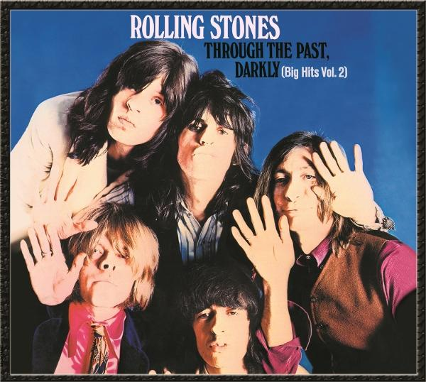 A Rolling Stones album borítója. A zenekar tagjai csoportképben, felemelt kézzel.