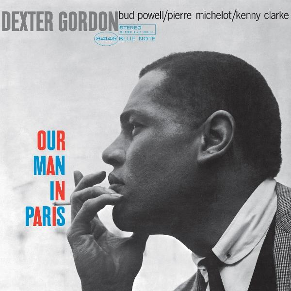 Album borító. Egy férfi profilból, cigarettázik, a szöveg: 'Our Man in Paris'.