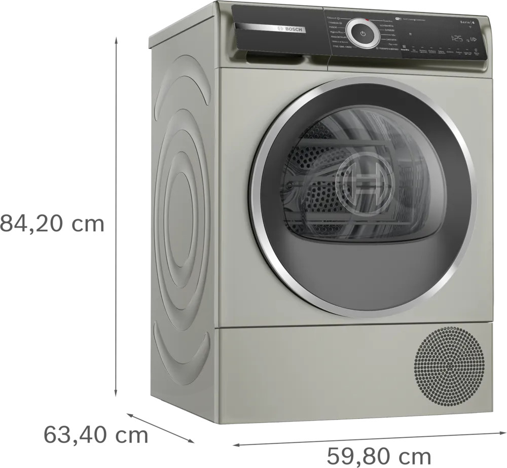 Suszarka z pompą ciepła BOSCH WQH245BXPL  9kg Srebrny Inox Serie 6 IronAssist SmartDry 