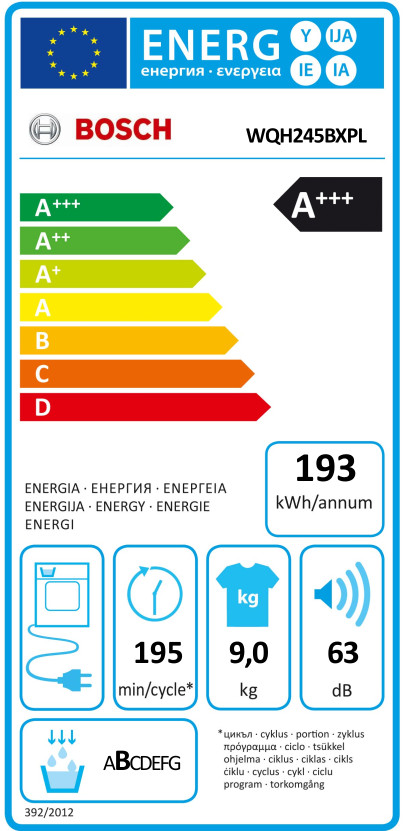 Suszarka z pompą ciepła BOSCH WQH245BXPL  9kg Srebrny Inox Serie 6 IronAssist SmartDry 