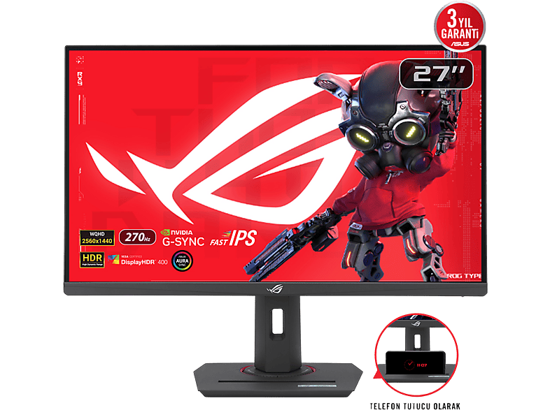 ASUS Rog Strix XG27ACMG 27 inç 270Hz 1ms 2K IPS Gaming Monitör