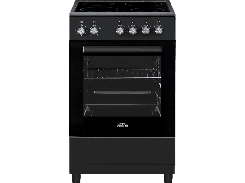 Everglades Evck5120 Elektrisch Fornuis Zwart 50cm