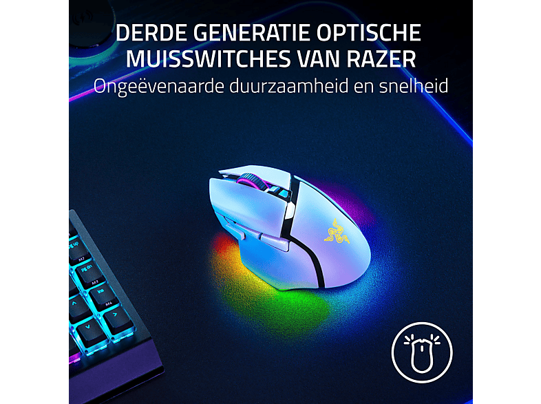 RAZER Basilisk V3 Pro 35K Ergonomic Draadloze Gamingmuis Wit