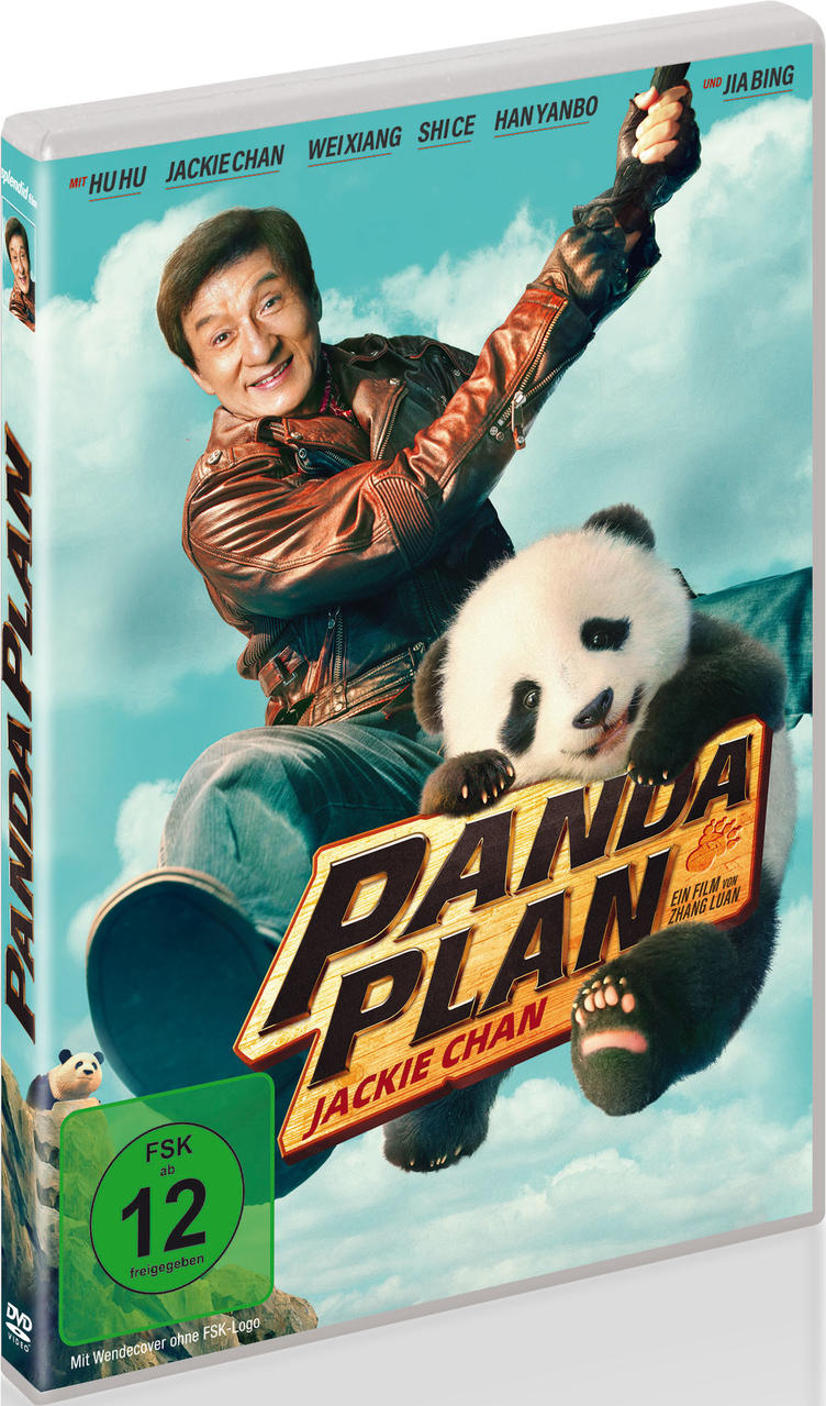 Jackie Chan und ein Panda auf dem DVD-Cover von 'Panda Plan'.