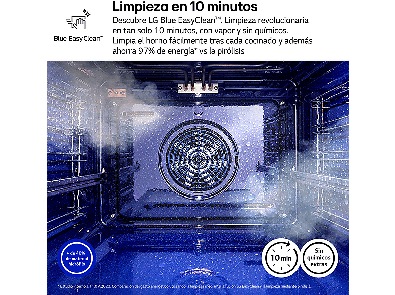 Horno - LG WS7D7631WB, Multifunción, Pirolítico, Sistema de limpieza Blue EasyClean™, 76 L, 59.2 cm, ThinQ™, Acero negro mate – imagen 3
