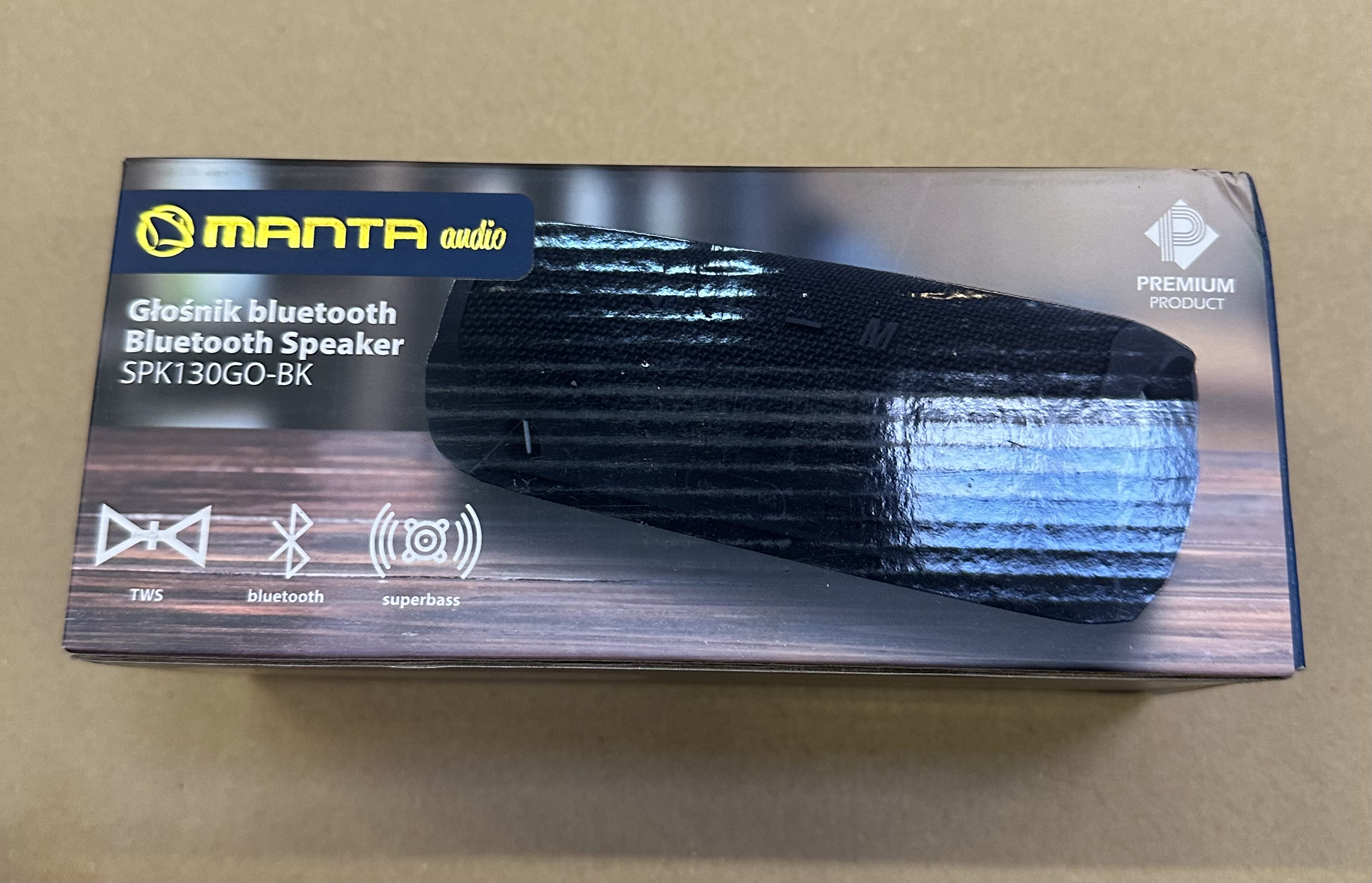 OUTLET - Głośnik Bluetooth MANTA SPK130GO-BK Czarny