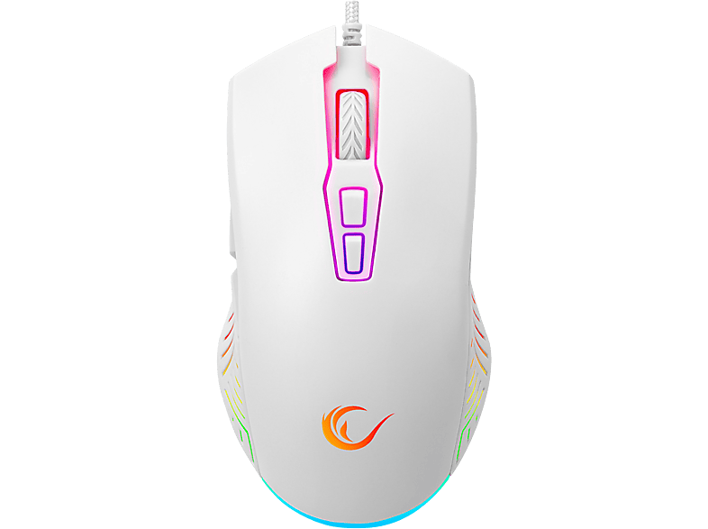 RAMPAGE SMX-G68 Spear Full RGB 7200DPI 7D Makrolu Gaming Oyuncu Mouse Beyaz