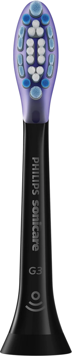 Testina per spazzolino Philips Sonicare nera e viola.