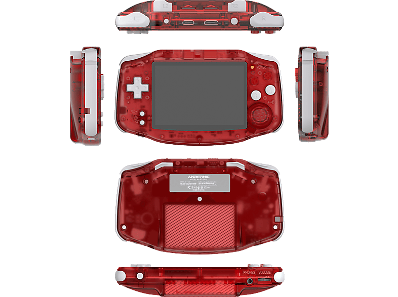 Consola retro - MyArcade Anbernic Retro RG34XX, 32GB, 1GB RAM LPDDR4, Pantalla IPS de 4", 3200mAh, Wifi y Bluetooth, Rojo