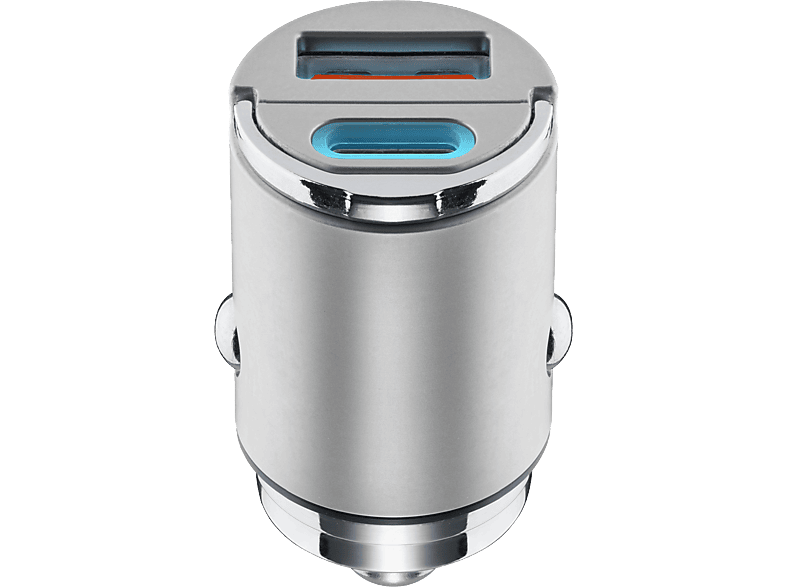 CELLULARLINE Micron Multiport Autoladegerät Universal 30 W, Silber