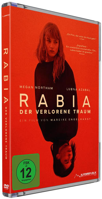 DVD-Hülle mit Frauenporträt und Text 'RABIA DER VERLORENE TRAUM' auf rotem Hintergrund.