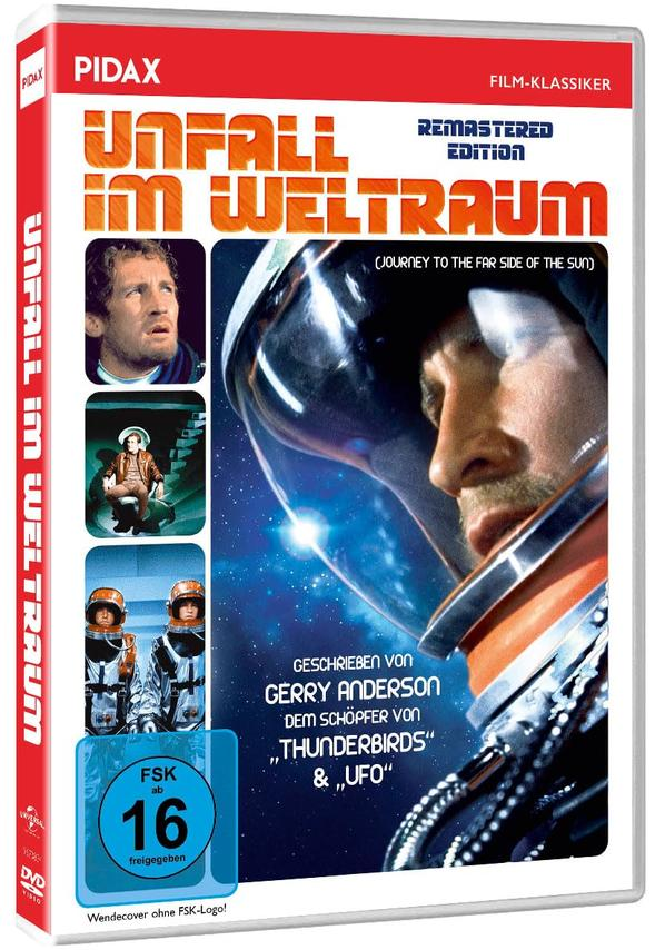 DVD-Cover für 'Unfall im Weltraum' mit Astronautenbildern.