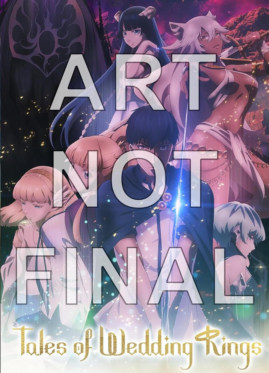 Ein Werbebild mit Charakteren aus einem Anime, mit dem Text 'ART NOT FINAL'.
