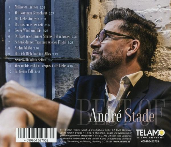 Albumcover mit André Stades Portrait. Das Album ist 'Best of'. Der Text ist auf Deutsch.