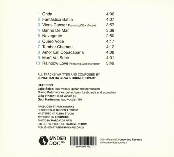 CD-Trackliste mit Namen und Dauer, Credits an Jonathan Da Silva & Bruno Hovart.