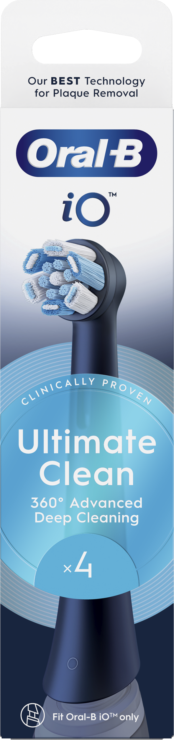 ORAL-B iO Fogkefefej Ultimate Clean, Fekete, 4 db