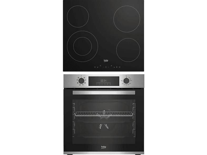 Beko BBSM12300XD, Backofen mit autarkem Kochfeld (Strahlungsheizungskochfeld, A, 72 l)
