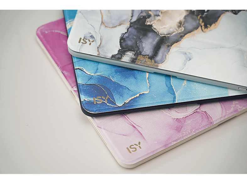 Thumbnail - ISY ICT-2006-MW, Bookcover, Apple, iPad Air 11" (2024) & 10.9" (4. / 5. Gen.) Pro (1. 2. 3. 4. Gen.), Marmor-weiß