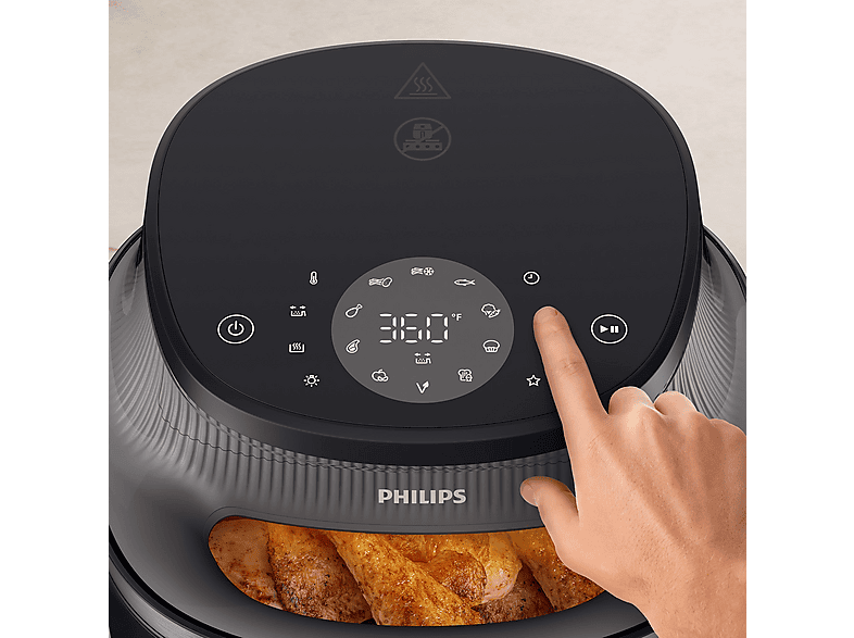 Philips NA342/00 Airfryer 3000 Series Heißluftfritteuse 7,2 l, 2000 Watt, Schwarz — Foto 4 von 5