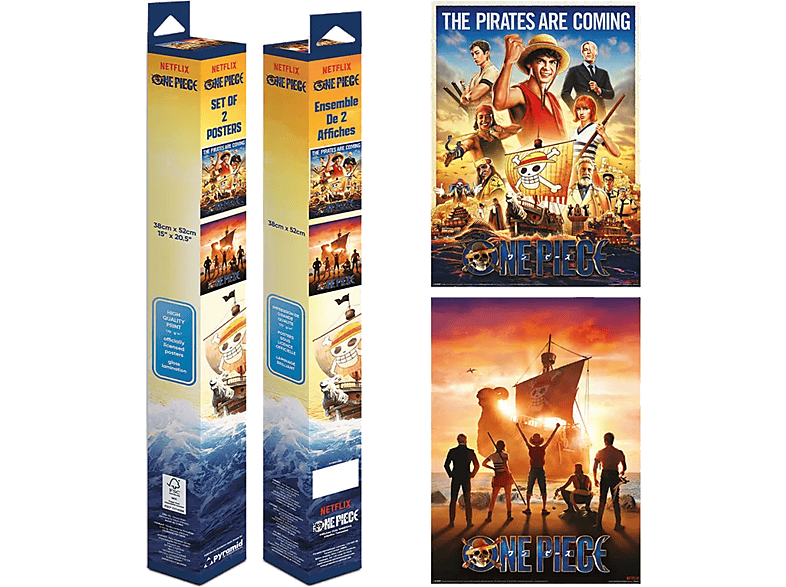 Póster - Pyramid International One Piece. Carteles de portadas, 2 pósters, 52 x 38 cm