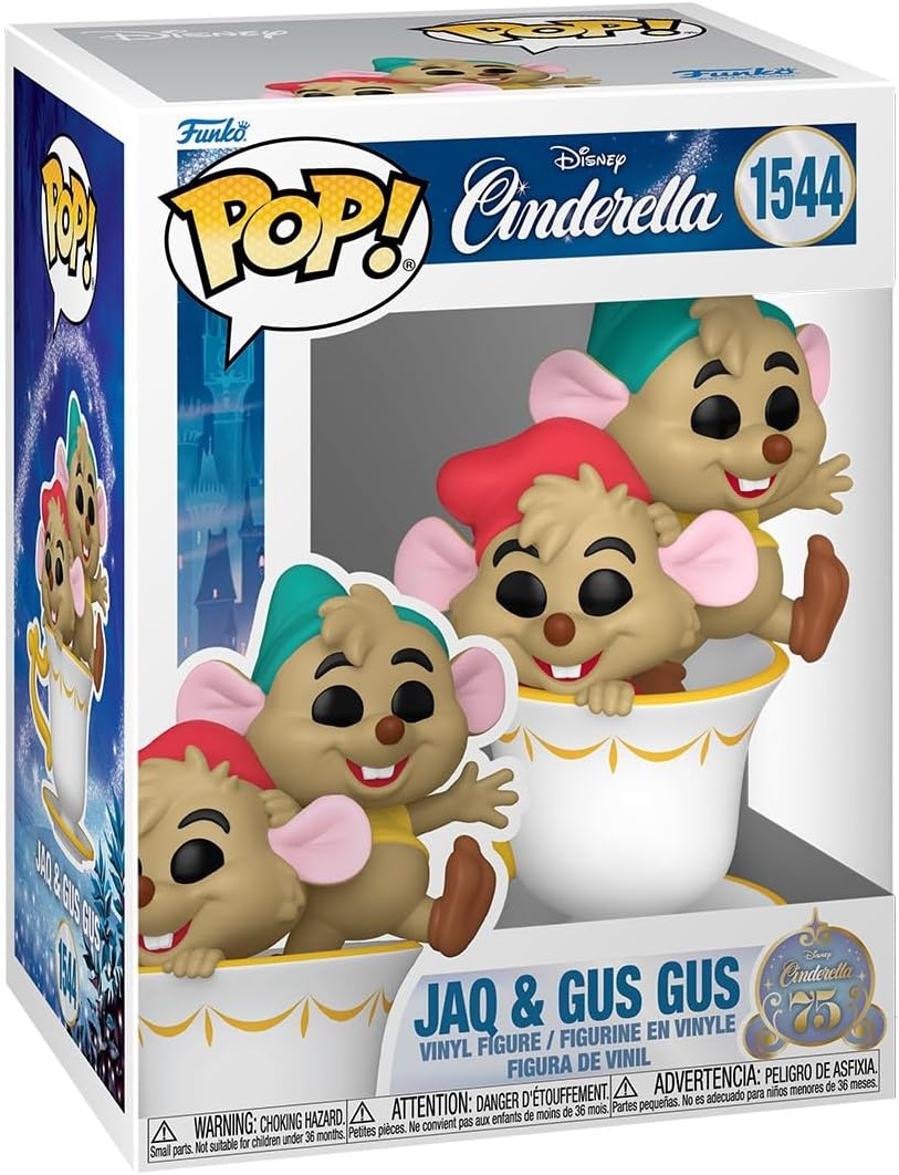 Figura Funko Pop! - Disney. La cenicienta: Jaq y Gus Gus, Vinilo, 10 cm