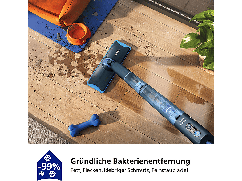 Philips XV5113/01 OneUp 5000 Series Elektrischer Mopp, Blau — Foto 4 von 5
