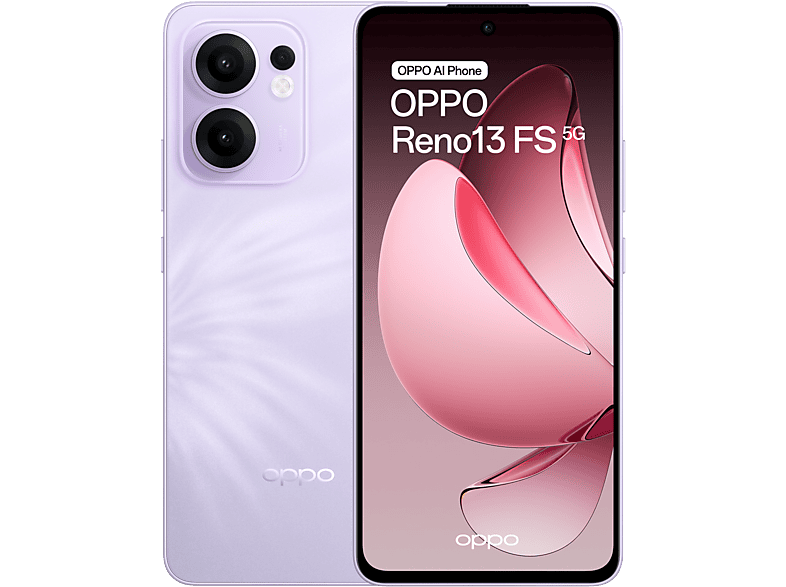 OPPO Reno13 FS, Plume Purple, 512 GB, 12 GB RAM, 6.67 FHD+, Snapdragon 6 Gen 1, 5800 mAh