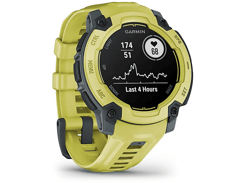 Smartwatch GARMIN Instinct E 45mm Limonkowy – zdjęcie 3