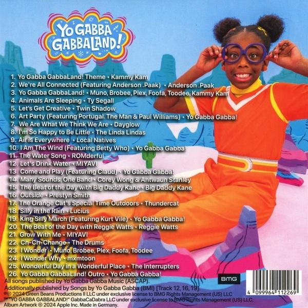 Albumcover mit Mädchen mit Brille und Titelliste.