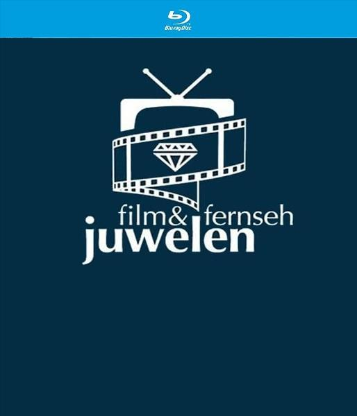 Eine blaue Blu-ray-Hülle mit Filmrolle und Diamantenlogo, mit weißem Text und einem Blu-ray Disc-Logo oben.