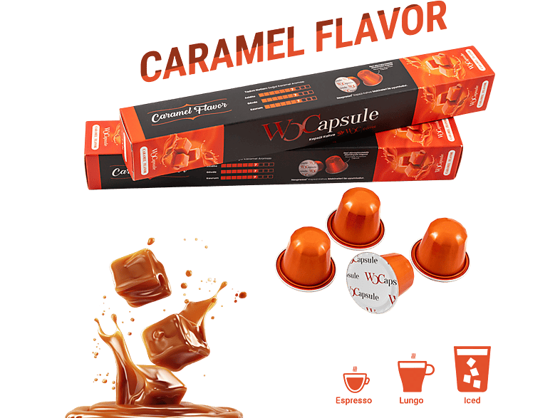 WOCAPSULE Caramel Nespresso Uyumlu Kapsül Kahve 10'lu Kutu