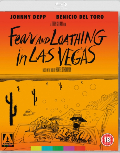 Fear and Loathing in Las Vegas Blu-ray cover. Johnny Depp and desert scene.