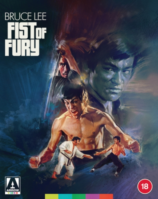 Movie cover: Bruce Lee in 'Fist of Fury'. Blu-ray case, action scene, martial arts. 