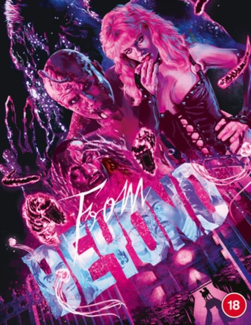 From Beyond movie cover with horror figures and text.