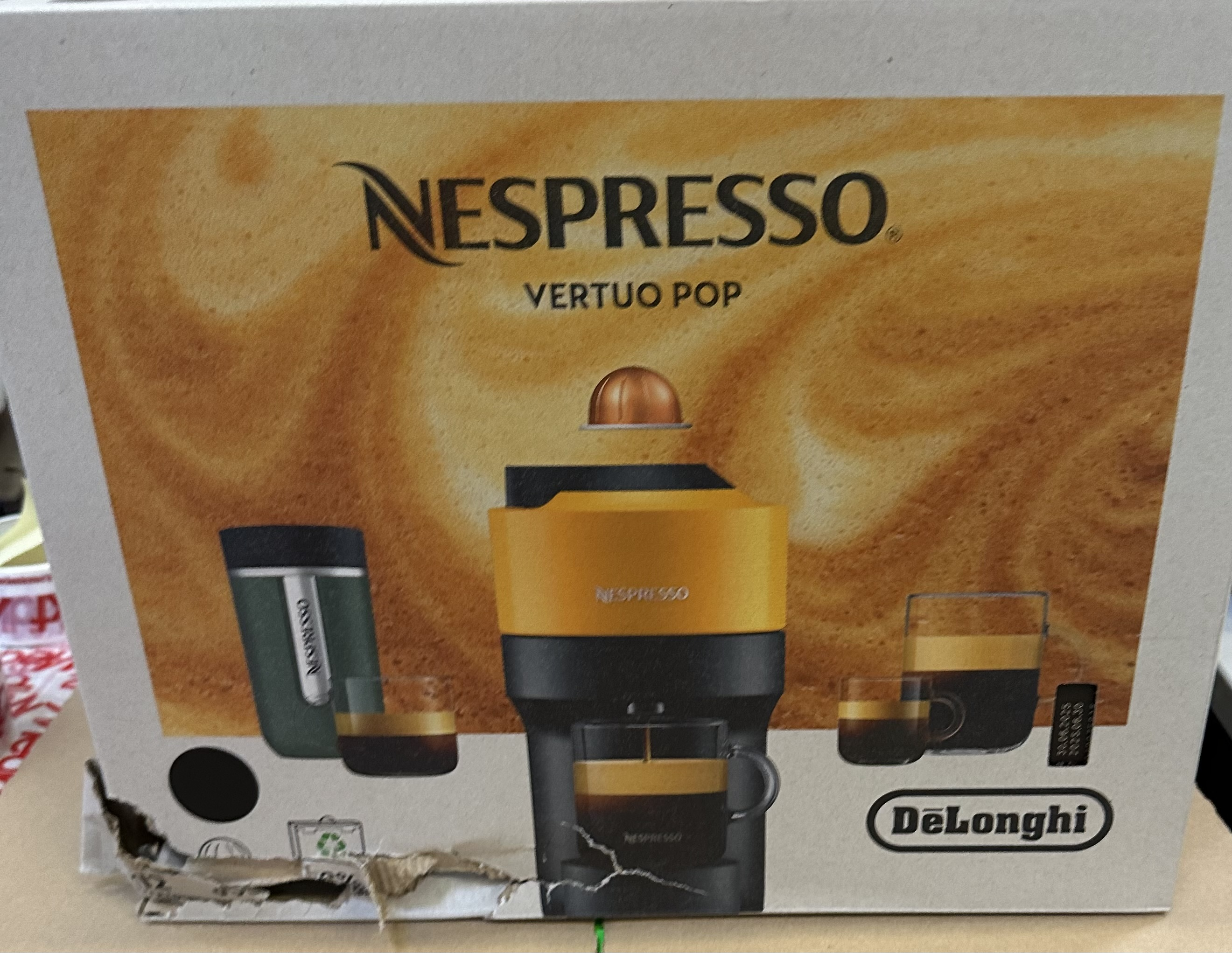 Ekspres DE LONGHI-NESPRESSO OUTLET 1473408 M3372 DE LONGHI VERTUO POP CZARNY E CZARNY