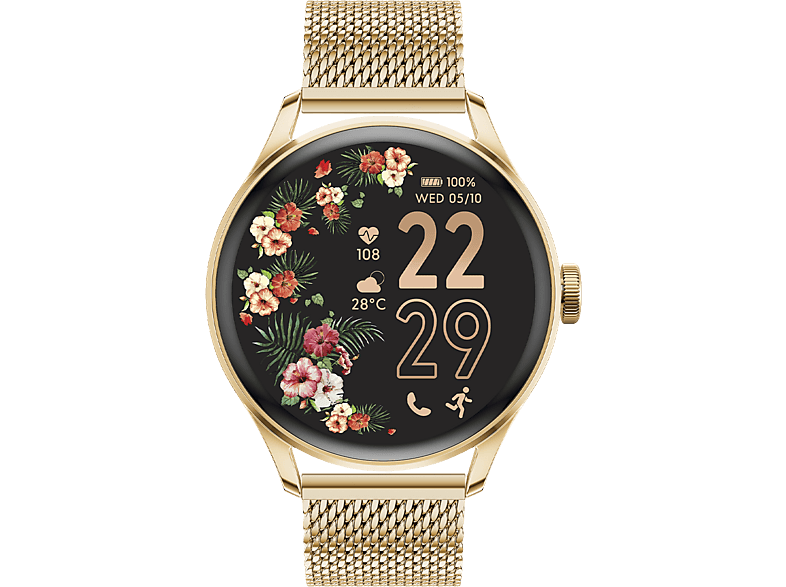 Ice-watch Smartwatch 2.0 Milanese Band Round 1.2" AMOLED Gold