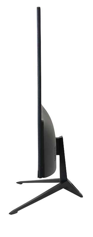 Un monitor gaming Acer, vista lateral, con soporte negro.