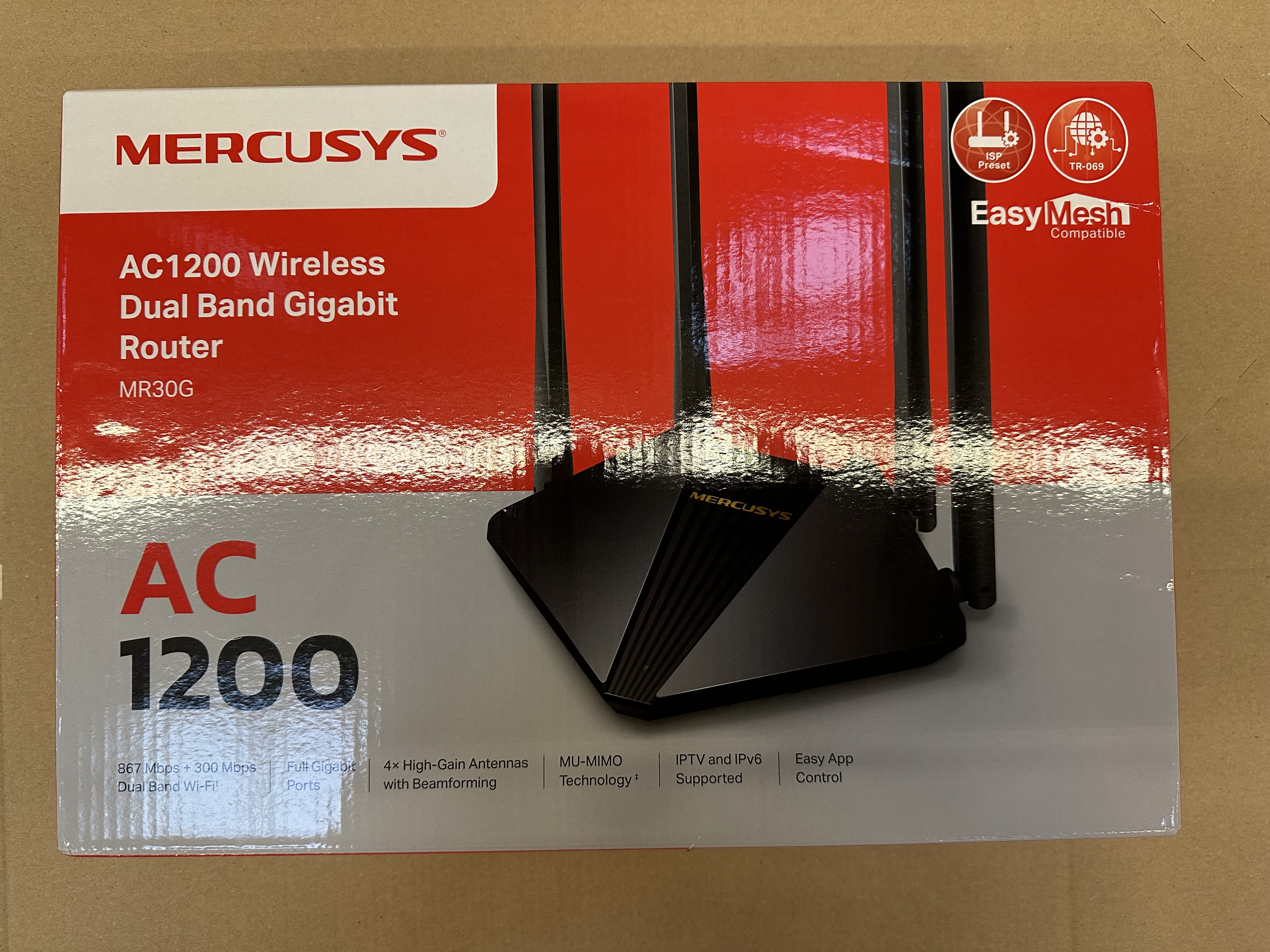 OUTLET - Router stacjonarny MERCUSYS Router MERCUSYS MR30G Wi-Fi 5 AC1200 Czarny
